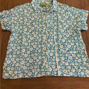Big Bud Press Blue Daisy Button-Down Shirt